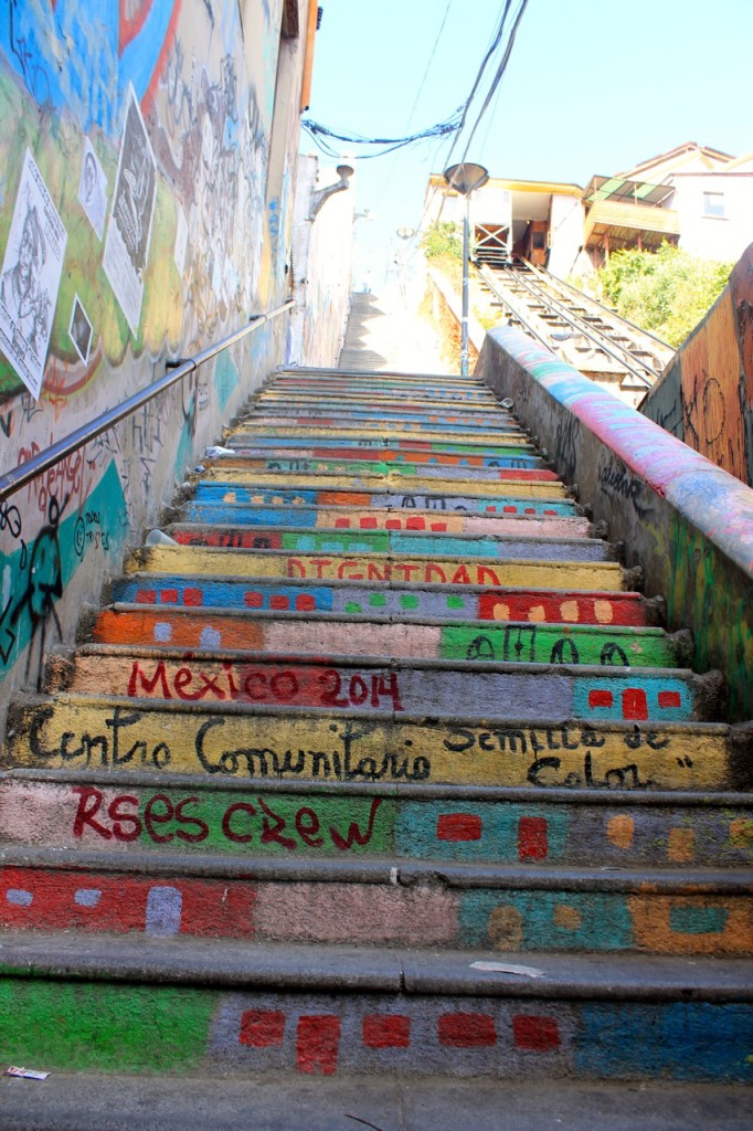 If you're lucky you'll find a funicular up the hills. Otherwise it's stairs like these.