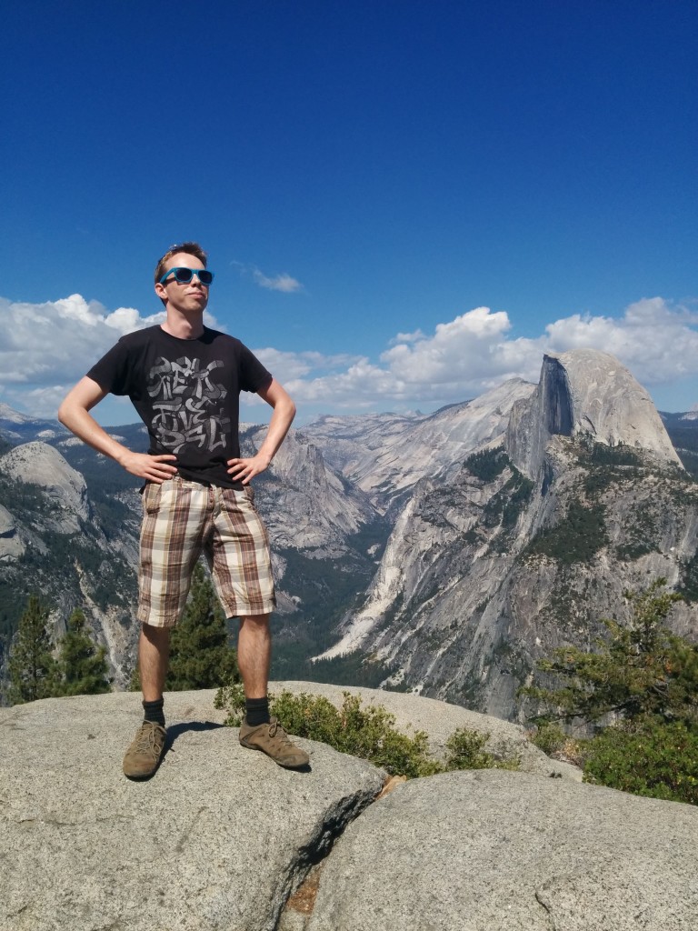 After hiking up to Glaciar point. The half dome in the background